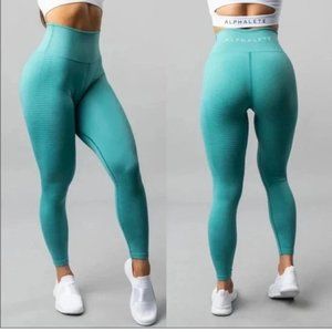 ALPHALETE HALO LEGGING Women's High-Performance Seamless Legging AQUAMARINE